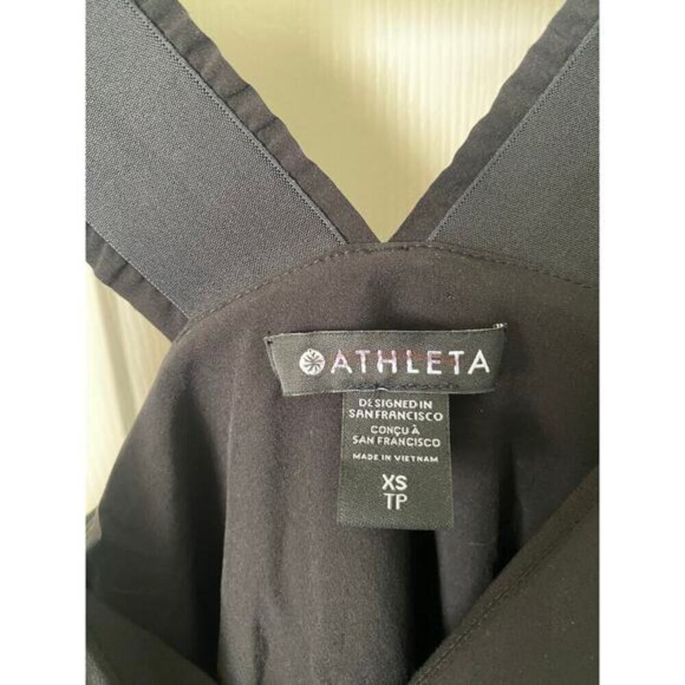 Athleta Savannah Strap Black Tie Waist Mini Length Athleisure Summer Dress XS - Picture 8 of 8